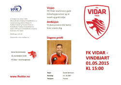 Program nr 2 2015 - Fotballklubben Vidar