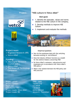 Prosjektside Vetco Aibel - NFR - engelsk-norsk