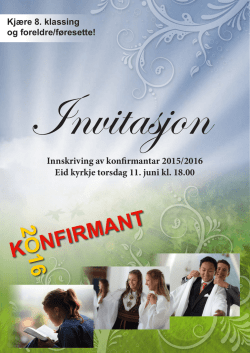 Invitasjon innskriving Eid 15-16