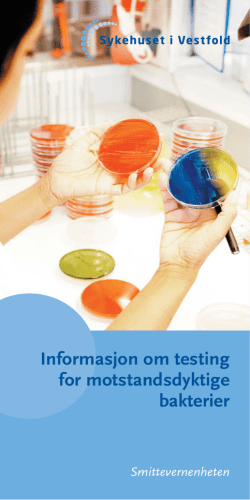 MRSA: Informasjon om testing for motstandsdyktige bakterier