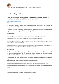 2015-2.6 Klubbens lover og regler for valgkomitee