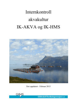 Internkontroll akvakultur IK-AKVA og IK-HMS