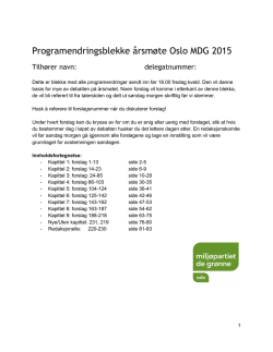 Programendringsblekke årsmøte Oslo MDG 2015