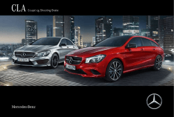 Katalog CLA Coupé og Shooting Brake - Mercedes-Benz