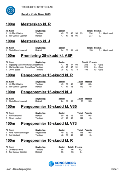 100 m - Tresfjord skytterlag