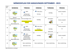 månedsplan for harasvingen september - 2015