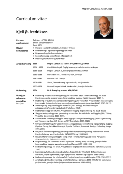 Kjell Fredriksen - Mepex Consult AS