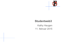 Studentweb3 - Felles studentsystem