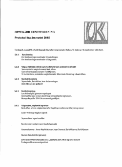 Her er link til protokollen fra årsmøte 2015 i Oppegård kunstforening.