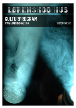 Kulturprogram for Lørenskog hus vinter/vår 2015