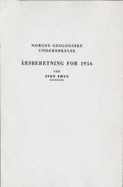 ÅRSBERETNING FOR 1956 - Norges geologiske undersøkelse