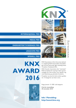 KNX AWARD 2016