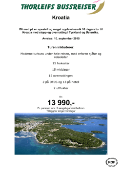 Trykk her for reisebeskrivelse Kroatia 100915