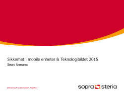 Sikkerhet i mobile enheter & Teknologibildet 2015