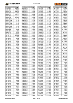 Prisliste 2015 Side 1 av 24 Vanlige forbehold