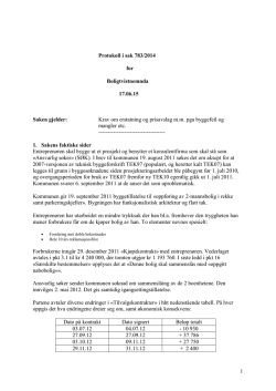 1 Protokoll i sak 783/2014 for Boligtvistnemnda 17.06.15 Saken