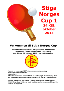 Stiga Norges Cup 1 - B-72