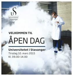 Program Åpen dag 2015