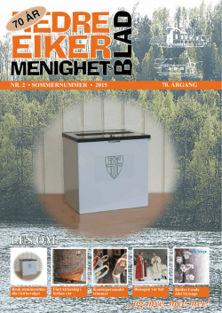Nr. 2- 2015 - Kirken i Nedre Eiker