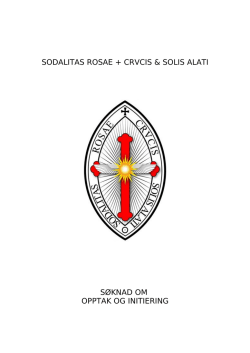 Søknad om opptak i Sodalitas Rosae Crucis