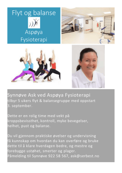 Flyt og balanse - Aspøya Fysioterapi og Manuellterapi