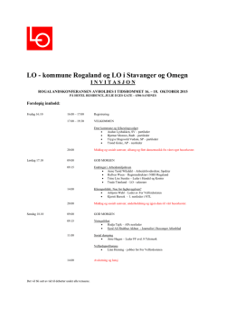 LO - kommune Rogaland og LO i Stavanger og