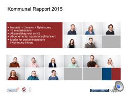 Kommunal Rapport 2015 - Forum for offentlig service