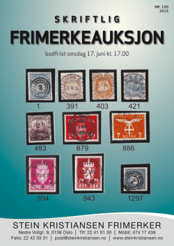 FRIMERKEAUKSJON - Stein Kristiansen