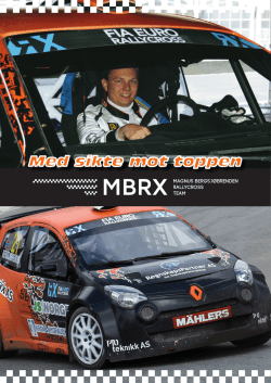 Mbrx Katalog - Magnus Bergsjøbrenden Rallycross Team