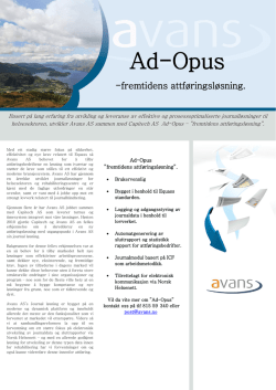 Ad-Opus - Om Avans