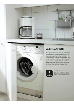 Sammenlign vaskemaskiner