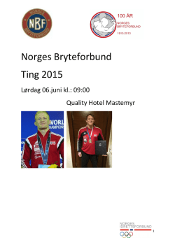 Norges Bryteforbund Ting 2015