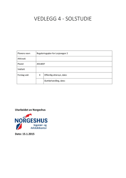 VEDLEGG 4 - SOLSTUDIE