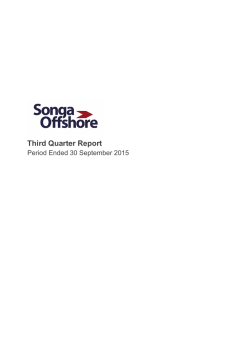 Songa Offshore SE Q3 2015 Report