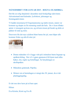 Månesbrev for Rogna og Bjørka januar 2015