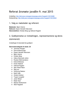 Referat årsmøte javaBin 9. mai 2015