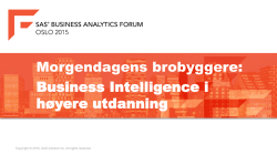 Morgendagens brobyggere: Business Intelligence i høyere