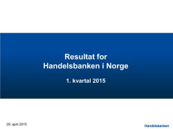 Resultat for Handelsbanken i Norge 1. kvartal 2015