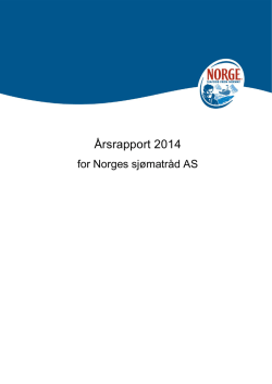 Årsrapport 2014 - Norges sjømatråd