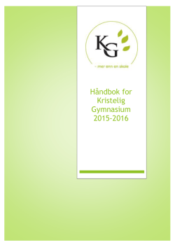 Håndbok for KG 2015-2016