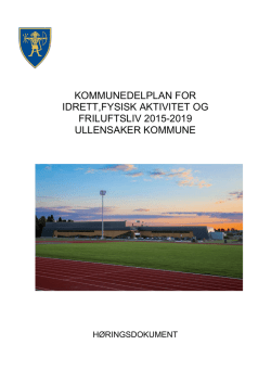 kommunedelplan for idrett,fysisk aktivitet og friluftsliv 2015