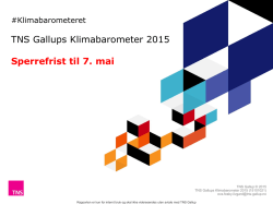 TNS Gallups Klimabarometer 2015 Sperrefrist til 7. mai