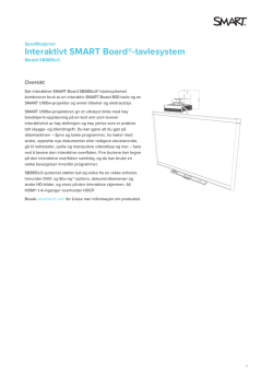 Specifications SMART Board 885ix3 interactive whiteboard system