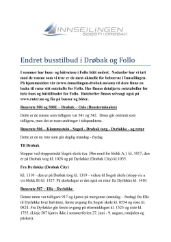 Nytt busstilbud i Drøbak og Follo
