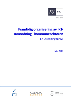 Framtidig organisering av IKT- samordning i kommunesektoren