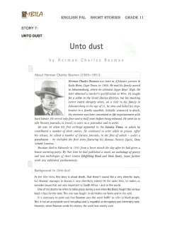 english fal short stories grade 11 story 7: unto dust