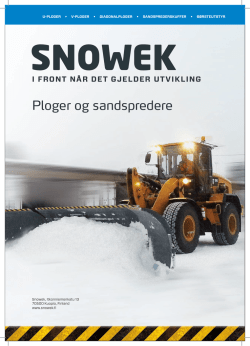 Snowek brosjyre (NO) - Landbruksteknikk AS