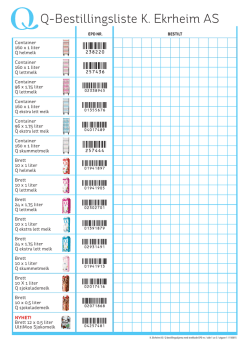 Q-Meieriene bestillingsliste