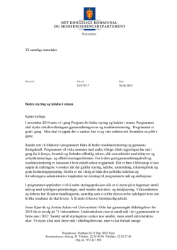 Brev til statsråder 26.06-2015 - Nettsteder for regjeringen.no