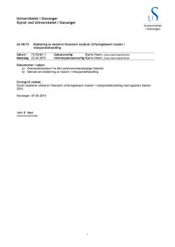Erfaringsbasert master i relasjonsbehandling